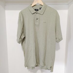 Izod | Golf plain olive green mens polo 100% cotton